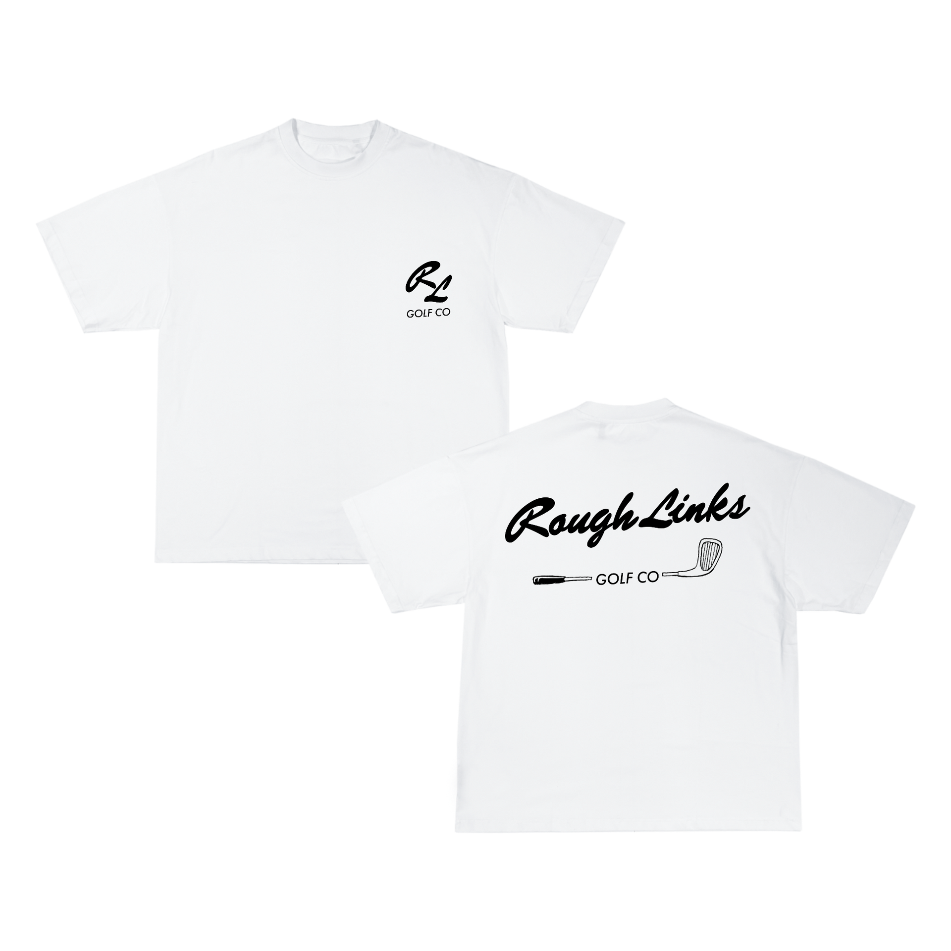 メンズウェア GOOLD GOLF ROCKERS OG LOGO TEE WHITE Rough Links Golf Co. Tee